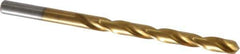 Chicago-Latrobe - 15/64" 135° High Speed Steel Jobber Drill - TiN Finish, Right Hand Cut, Spiral Flute, Straight Shank, 3-7/8" OAL, Split Point - Apex Tool & Supply