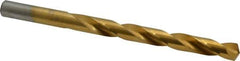 Chicago-Latrobe - 11/32" 135° High Speed Steel Jobber Drill - TiN Finish, Right Hand Cut, Spiral Flute, Straight Shank, 4-3/4" OAL, Split Point - Apex Tool & Supply