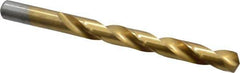 Chicago-Latrobe - 29/64" 135° High Speed Steel Jobber Drill - TiN Finish, Right Hand Cut, Spiral Flute, Straight Shank, 5-5/8" OAL, Split Point - Apex Tool & Supply