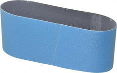 Norton - 4" Wide x 24" OAL, 80 Grit, Zirconia Alumina Abrasive Belt - Zirconia Alumina, Medium, Coated, Y Weighted Cloth Backing, Series 3X - Apex Tool & Supply