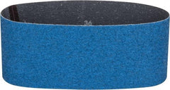 Norton - 4" Wide x 24" OAL, 36 Grit, Zirconia Alumina Abrasive Belt - Zirconia Alumina, Very Coarse, Coated, Y Weighted Cloth Backing, Series 3X - Apex Tool & Supply