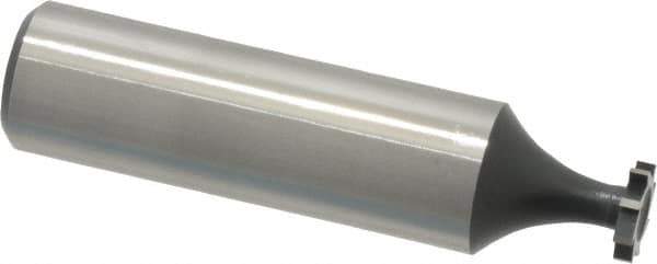 Interstate - 5/16" Diam x 1/16" Face Width, High Speed Steel, 6 Teeth, Shank Connection Woodruff Keyseat Cutter - Uncoated, 2-1/16" OAL x 1/2" Shank, Straight Teeth, ANSI 202-1/2, Old Standard 206 - Apex Tool & Supply