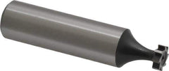 Interstate - 5/16" Diam x 3/32" Face Width, High Speed Steel, 6 Teeth, Shank Connection Woodruff Keyseat Cutter - Uncoated, 2-3/32" OAL x 1/2" Shank, Straight Teeth, ANSI 302-1/2, Old Standard 207 - Apex Tool & Supply