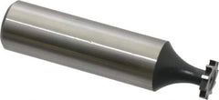 Interstate - 3/8" Diam x 1/16" Face Width, High Speed Steel, 6 Teeth, Shank Connection Woodruff Keyseat Cutter - Uncoated, 2-1/16" OAL x 1/2" Shank, Straight Teeth, ANSI 203, Old Standard 211 - Apex Tool & Supply