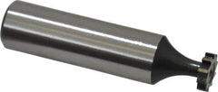 Interstate - 3/8" Diam x 3/32" Face Width, High Speed Steel, 6 Teeth, Shank Connection Woodruff Keyseat Cutter - Uncoated, 2-3/32" OAL x 1/2" Shank, Straight Teeth, ANSI 303, Old Standard 212 - Apex Tool & Supply
