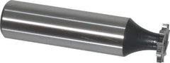 Interstate - 1/2" Diam x 1/16" Face Width, Cobalt, 10 Teeth, Shank Connection Woodruff Keyseat Cutter - Uncoated, 2-1/16" OAL x 1/2" Shank, Straight Teeth, ANSI 204, Old Standard 1 - Apex Tool & Supply