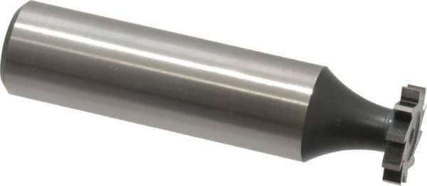 Interstate - 1/2" Diam x 3/32" Face Width, Cobalt, 8 Teeth, Shank Connection Woodruff Keyseat Cutter - Uncoated, 2-3/32" OAL x 1/2" Shank, Straight Teeth, ANSI 304, Old Standard 2 - Apex Tool & Supply