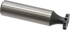 Interstate - 1/2" Diam x 3/32" Face Width, Cobalt, 8 Teeth, Shank Connection Woodruff Keyseat Cutter - Uncoated, 2-3/32" OAL x 1/2" Shank, Straight Teeth, ANSI 304, Old Standard 2 - Apex Tool & Supply