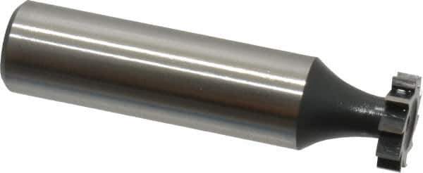 Interstate - 1/2" Diam x 1/8" Face Width, Cobalt, 10 Teeth, Shank Connection Woodruff Keyseat Cutter - Uncoated, 2-1/8" OAL x 1/2" Shank, Straight Teeth, ANSI 404, Old Standard 3 - Apex Tool & Supply