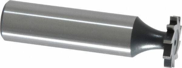 Interstate - 5/8" Diam x 3/32" Face Width, Cobalt, 8 Teeth, Shank Connection Woodruff Keyseat Cutter - Uncoated, 2-3/32" OAL x 1/2" Shank, Straight Teeth, ANSI 305, Old Standard 4 - Apex Tool & Supply