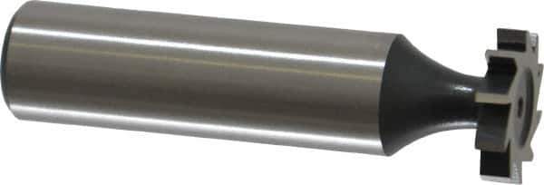 Interstate - 5/8" Diam x 1/8" Face Width, Cobalt, 8 Teeth, Shank Connection Woodruff Keyseat Cutter - Uncoated, 2-1/8" OAL x 1/2" Shank, Straight Teeth, ANSI 405, Old Standard 5 - Apex Tool & Supply