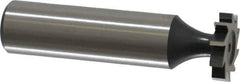 Interstate - 5/8" Diam x 1/8" Face Width, Cobalt, 8 Teeth, Shank Connection Woodruff Keyseat Cutter - Uncoated, 2-1/8" OAL x 1/2" Shank, Straight Teeth, ANSI 405, Old Standard 5 - Apex Tool & Supply