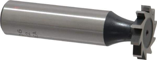 Interstate - 3/4" Diam x 1/8" Face Width, Cobalt, 10 Teeth, Shank Connection Woodruff Keyseat Cutter - Uncoated, 2-1/8" OAL x 1/2" Shank, Straight Teeth, ANSI 406, Old Standard 7 - Apex Tool & Supply