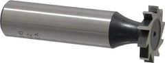 Interstate - 3/4" Diam x 1/8" Face Width, Cobalt, 10 Teeth, Shank Connection Woodruff Keyseat Cutter - Uncoated, 2-1/8" OAL x 1/2" Shank, Straight Teeth, ANSI 406, Old Standard 7 - Apex Tool & Supply
