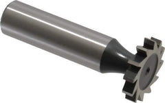 Interstate - 7/8" Diam x 5/32" Face Width, Cobalt, 10 Teeth, Shank Connection Woodruff Keyseat Cutter - Uncoated, 2-5/32" OAL x 1/2" Shank, Straight Teeth, ANSI 507, Old Standard 10 - Apex Tool & Supply