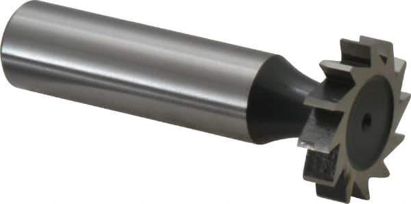 Interstate - 7/8" Diam x 3/16" Face Width, Cobalt, 10 Teeth, Shank Connection Woodruff Keyseat Cutter - Uncoated, 2-3/16" OAL x 1/2" Shank, Straight Teeth, ANSI 607, Old Standard 11 - Apex Tool & Supply