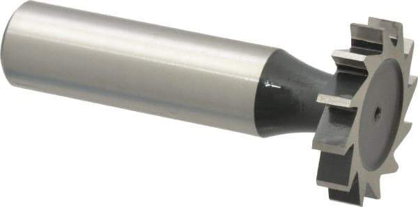 Interstate - 1" Diam x 3/16" Face Width, Cobalt, 12 Teeth, Shank Connection Woodruff Keyseat Cutter - Uncoated, 2-3/16" OAL x 1/2" Shank, Straight Teeth, ANSI 608, Old Standard 13 - Apex Tool & Supply