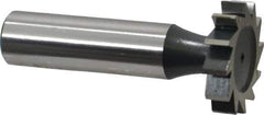 Interstate - 1" Diam x 7/32" Face Width, Cobalt, 12 Teeth, Shank Connection Woodruff Keyseat Cutter - Uncoated, 2-7/32" OAL x 1/2" Shank, Straight Teeth, ANSI 708, Old Standard 14 - Apex Tool & Supply