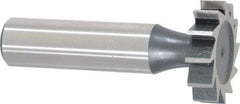 Interstate - 1" Diam x 1/4" Face Width, Cobalt, 12 Teeth, Shank Connection Woodruff Keyseat Cutter - Uncoated, 2-1/4" OAL x 1/2" Shank, Straight Teeth, ANSI 808, Old Standard 15 - Apex Tool & Supply