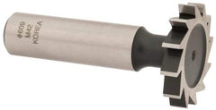 Interstate - 1-1/8" Diam x 3/16" Face Width, Cobalt, 12 Teeth, Shank Connection Woodruff Keyseat Cutter - Uncoated, 2-3/16" OAL x 1/2" Shank, Straight Teeth, ANSI 609, Old Standard 16 - Apex Tool & Supply