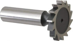 Interstate - 1-1/4" Diam x 3/16" Face Width, Cobalt, 14 Teeth, Shank Connection Woodruff Keyseat Cutter - Uncoated, 2-3/16" OAL x 1/2" Shank, Straight Teeth, ANSI 610, Old Standard 19 - Apex Tool & Supply