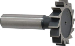 Interstate - 1-1/2" Diam x 5/16" Face Width, Cobalt, 16 Teeth, Shank Connection Woodruff Keyseat Cutter - Uncoated, 2-5/16" OAL x 1/2" Shank, Straight Teeth, ANSI 1012, Old Standard 25 - Apex Tool & Supply