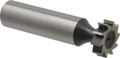 Interstate - 5/8" Diam x 3/16" Face Width, Cobalt, 8 Teeth, Shank Connection Woodruff Keyseat Cutter - Uncoated, 2-3/16" OAL x 1/2" Shank, Straight Teeth, ANSI 605, Old Standard 61 - Apex Tool & Supply