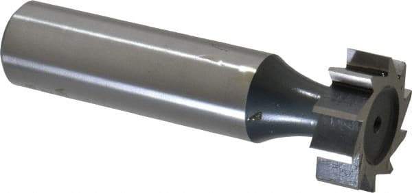 Interstate - 3/4" Diam x 1/4" Face Width, Cobalt, 10 Teeth, Shank Connection Woodruff Keyseat Cutter - Uncoated, 2-1/4" OAL x 1/2" Shank, Straight Teeth, ANSI 806, Old Standard 91 - Apex Tool & Supply
