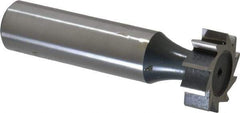Interstate - 3/4" Diam x 1/4" Face Width, Cobalt, 10 Teeth, Shank Connection Woodruff Keyseat Cutter - Uncoated, 2-1/4" OAL x 1/2" Shank, Straight Teeth, ANSI 806, Old Standard 91 - Apex Tool & Supply