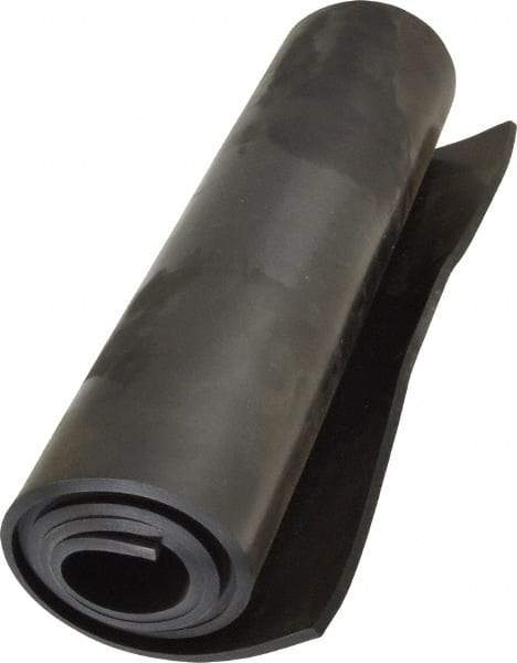 Made in USA - 12" Long, 36" Wide, 3/16" Thick, Neoprene Rubber Foam Sheet - 65 to 75 Durometer, Black, -40 to 220°F, 1,500 psi Tensile Strength, Cut-to-Length - Apex Tool & Supply