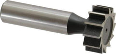 Interstate - 1" Diam x 3/8" Face Width, Cobalt, 12 Teeth, Shank Connection Woodruff Keyseat Cutter - Uncoated, 2-3/8" OAL x 1/2" Shank, Straight Teeth, ANSI 1208, Old Standard 152 - Apex Tool & Supply
