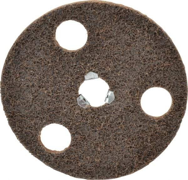 Norton - 5" Coarse Grade Aluminum Oxide Deburring Disc - 5/8-11 Threaded Center Hole, Quick Change Connection - Apex Tool & Supply