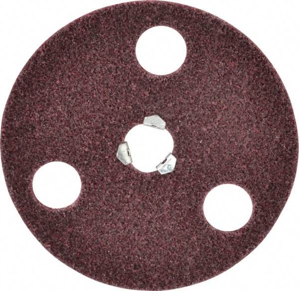 Norton - 5" Medium Grade Aluminum Oxide Deburring Disc - 5/8-11 Threaded Center Hole, Quick Change Connection - Apex Tool & Supply