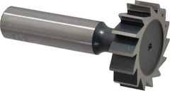 Interstate - 1-1/4" Diam x 3/8" Face Width, Cobalt, 14 Teeth, Shank Connection Woodruff Keyseat Cutter - Uncoated, 2-3/8" OAL x 1/2" Shank, Straight Teeth, ANSI 1210, Old Standard E - Apex Tool & Supply