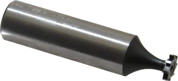 Interstate - 5/16" Diam x 1/16" Face Width, Cobalt, 8 Teeth, Shank Connection Woodruff Keyseat Cutter - Uncoated, 2-1/16" OAL x 1/2" Shank, Straight Teeth, ANSI 202-1/2, Old Standard 206 - Apex Tool & Supply