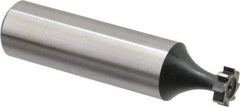 Interstate - 5/16" Diam x 3/32" Face Width, Cobalt, 6 Teeth, Shank Connection Woodruff Keyseat Cutter - Uncoated, 2-3/32" OAL x 1/2" Shank, Straight Teeth, ANSI 302-1/2, Old Standard 207 - Apex Tool & Supply