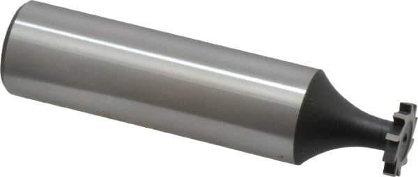 Interstate - 3/8" Diam x 1/16" Face Width, Cobalt, 6 Teeth, Shank Connection Woodruff Keyseat Cutter - Uncoated, 2-1/16" OAL x 1/2" Shank, Straight Teeth, ANSI 203, Old Standard 211 - Apex Tool & Supply