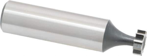 Interstate - 3/8" Diam x 1/8" Face Width, Cobalt, 6 Teeth, Shank Connection Woodruff Keyseat Cutter - Uncoated, 2-1/8" OAL x 1/2" Shank, Straight Teeth, ANSI 403, Old Standard 213 - Apex Tool & Supply