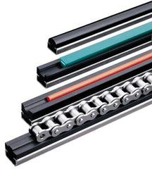 Fenner Drives - 0.71" Guide Height, C5 Mount, UHMW PE, Round Belt Guide - 10" Overall Width x 0.94" Overall Height, Galvanized Steel - Apex Tool & Supply