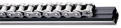Fenner Drives - 1.10" Guide Width, 0.59" Guide Height, C5 Mount, UHMW PE, Single Chain Guide - 10" Overall Width x 0.83" Overall Height, Galvanized Steel - Apex Tool & Supply