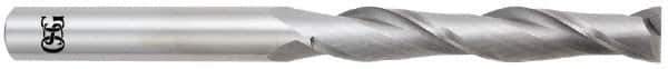 OSG - 1/4", 1-1/2" LOC, 1/4" Shank Diam, 6" OAL, 2 Flute, Solid Carbide Square End Mill - Single End, Uncoated, Spiral Flute, 30° Helix, Centercutting, Right Hand Cut, Right Hand Flute, Series 482 - Apex Tool & Supply