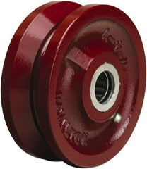 Hamilton - 4 Inch Diameter x 1-1/2 Inch Wide, Cast Iron Caster Wheel - 600 Lb. Capacity, 1-3/4 Inch Hub Length, 5/8 Inch Axle Diameter, Straight Roller Bearing - Apex Tool & Supply