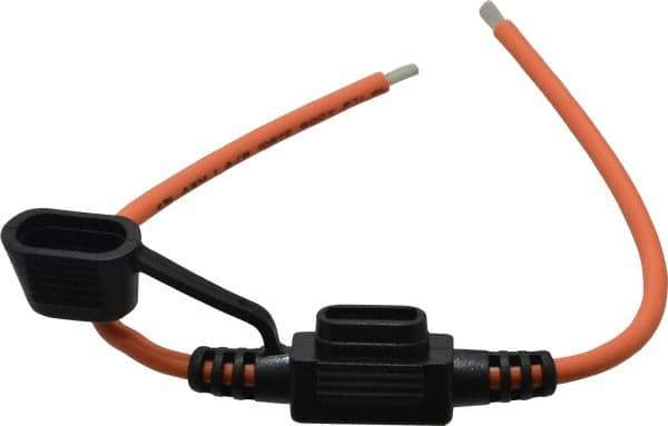 Ferraz Shawmut - 30 Amp AF2 Black Automotive Fuse Holder - 32 Volt, Orange #12 Wire - Apex Tool & Supply