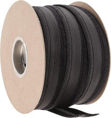 Techflex - Black Braided Cable Sleeve - 100' Coil Length, -103 to 257°F - Apex Tool & Supply