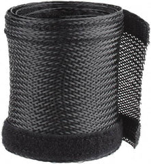 Techflex - Black Braided Cable Sleeve - 3' Coil Length, -103 to 257°F - Apex Tool & Supply