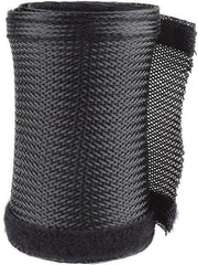 Techflex - Black Braided Cable Sleeve - 3' Coil Length, -103 to 257°F - Apex Tool & Supply