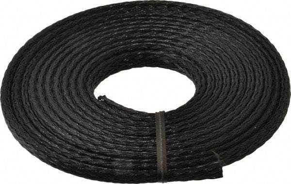 Techflex - Black Braided Expandable Cable Sleeve - 10' Coil Length, -103 to 257°F - Apex Tool & Supply