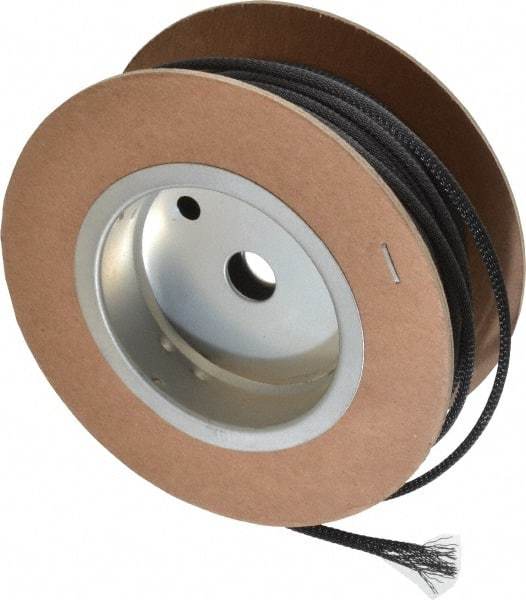 Techflex - Black Braided Expandable Cable Sleeve - 100' Coil Length, -103 to 257°F - Apex Tool & Supply