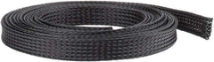 Techflex - Black Braided Expandable Cable Sleeve - 10' Coil Length, -103 to 257°F - Apex Tool & Supply