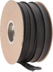 Techflex - Black Braided Expandable Cable Sleeve - 250' Coil Length, -103 to 257°F - Apex Tool & Supply